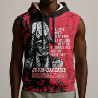 Personalized Jean-Jacques Dessalines Afro Haiti Sleeveless Hoodie Emperor Of First Empire Grunge Style - Wonder Print Shop