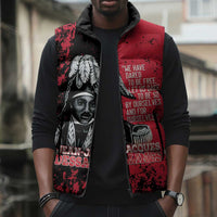 Personalized Jean-Jacques Dessalines Afro Haiti Sleeveless Puffer Jacket Emperor Of First Empire Grunge Style - Wonder Print Shop
