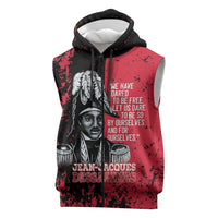 Personalized Jean-Jacques Dessalines Afro Haiti Sleeveless Zip Hoodie Emperor Of First Empire Grunge Style - Wonder Print Shop