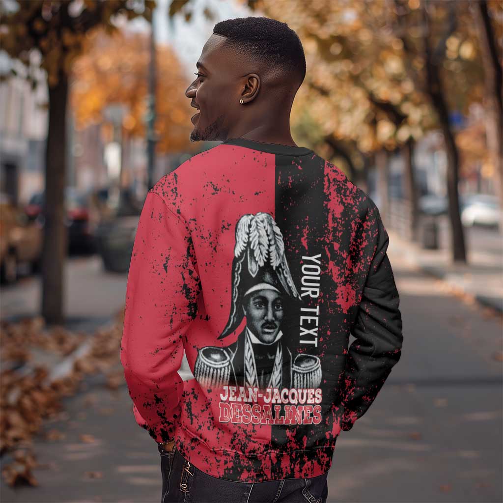 Personalized Jean-Jacques Dessalines Afro Haiti Sweatshirt Emperor Of First Empire Grunge Style - Wonder Print Shop