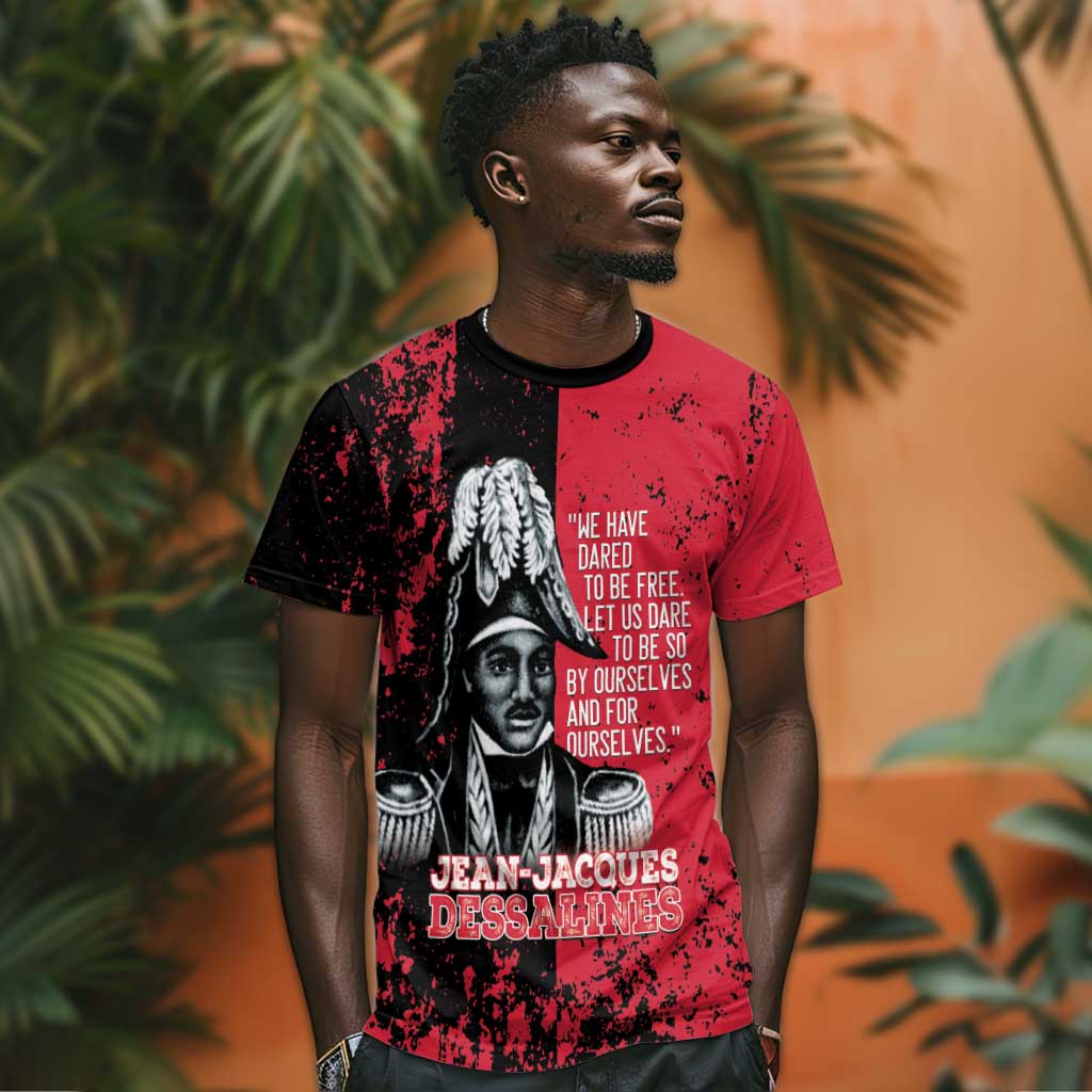Personalized Jean-Jacques Dessalines Afro Haiti T shirt Emperor Of First Empire Grunge Style LT14