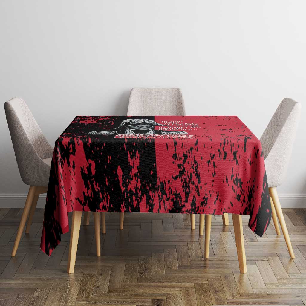 Jean-Jacques Dessalines Afro Haiti Tablecloth Emperor Of First Empire Grunge Style - Wonder Print Shop