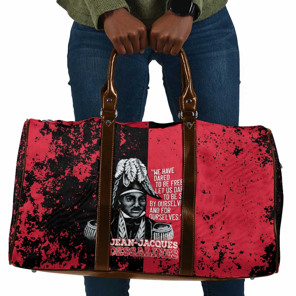 Jean-Jacques Dessalines Afro Haiti Travel Bag Emperor Of First Empire Grunge Style - Wonder Print Shop