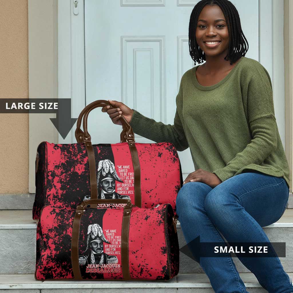 Jean-Jacques Dessalines Afro Haiti Travel Bag Emperor Of First Empire Grunge Style - Wonder Print Shop