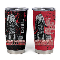 Personalized Jean-Jacques Dessalines Afro Haiti Tumbler Cup Emperor Of First Empire Grunge Style - Wonder Print Shop