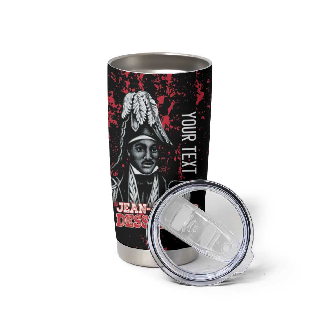 Personalized Jean-Jacques Dessalines Afro Haiti Tumbler Cup Emperor Of First Empire Grunge Style - Wonder Print Shop