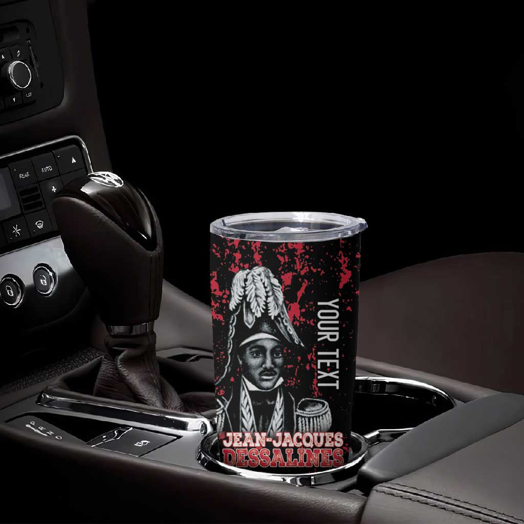 Personalized Jean-Jacques Dessalines Afro Haiti Tumbler Cup Emperor Of First Empire Grunge Style - Wonder Print Shop