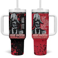 Personalized Jean-Jacques Dessalines Afro Haiti Tumbler With Handle Emperor Of First Empire Grunge Style - Wonder Print Shop