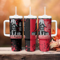 Personalized Jean-Jacques Dessalines Afro Haiti Tumbler With Handle Emperor Of First Empire Grunge Style - Wonder Print Shop