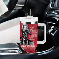 Personalized Jean-Jacques Dessalines Afro Haiti Tumbler With Handle Emperor Of First Empire Grunge Style - Wonder Print Shop