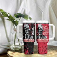 Personalized Jean-Jacques Dessalines Afro Haiti Tumbler With Handle Emperor Of First Empire Grunge Style - Wonder Print Shop