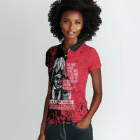 Personalized Jean-Jacques Dessalines Afro Haiti Women Polo Shirt Emperor Of First Empire Grunge Style LT14