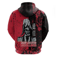 Personalized Jean-Jacques Dessalines Afro Haiti Zip Hoodie Emperor Of First Empire Grunge Style - Wonder Print Shop