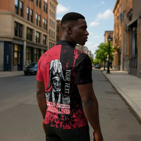 Personalized Jean-Jacques Dessalines Afro Haiti Zipper Polo Shirt Emperor Of First Empire Grunge Style - Wonder Print Shop