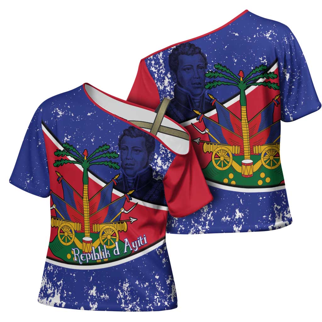 Republic of Haiti 1806-1820 Cross Shoulder Shirt Alexandre Petion With Coat Of Arms - Wonder Print Shop