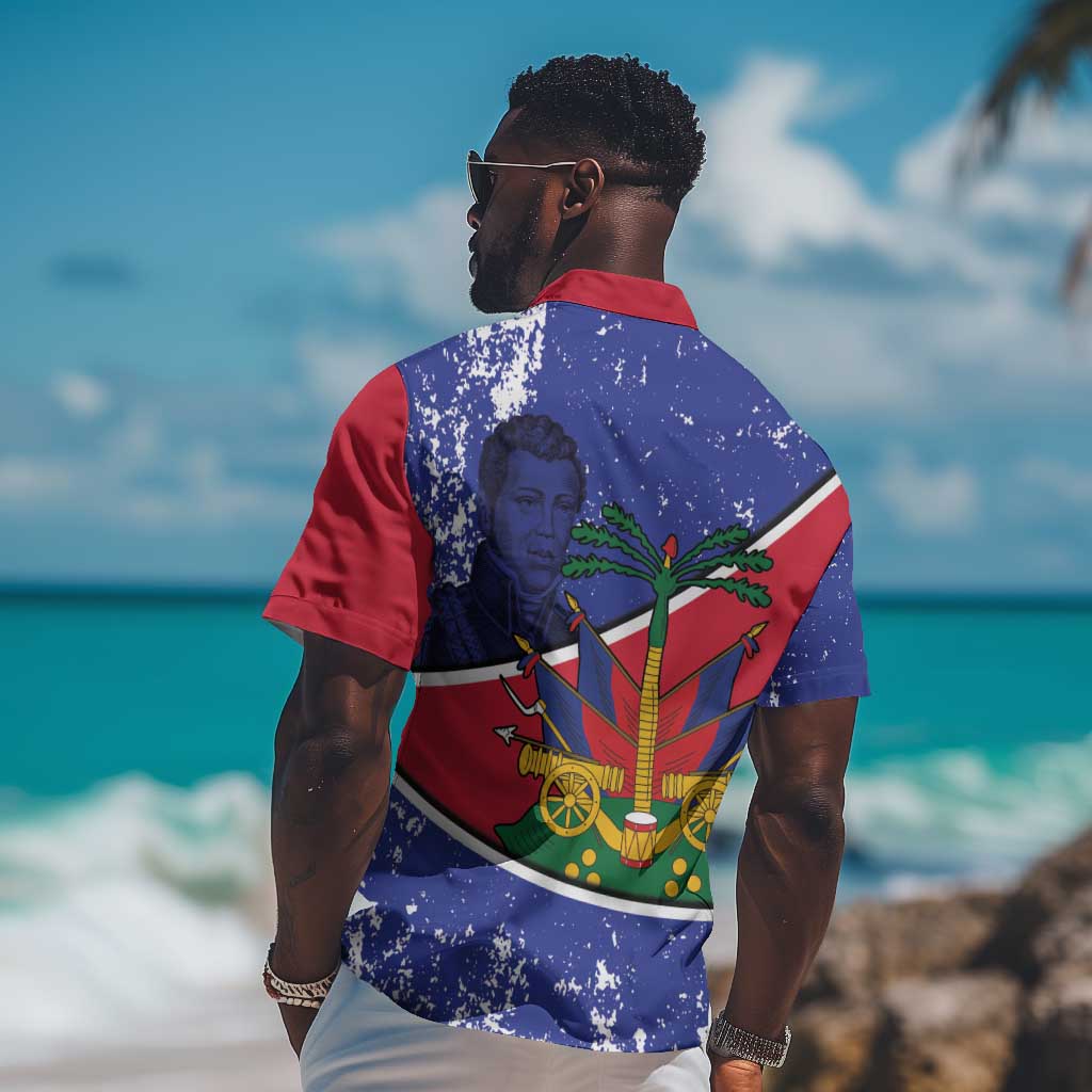 Republic of Haiti 1806-1820 Hawaiian Shirt Alexandre Petion With Coat Of Arms LT14