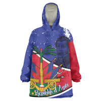 Republic of Haiti 1806-1820 Kid Wearable Blanket Hoodie Alexandre Petion With Coat Of Arms - Wonder Print Shop