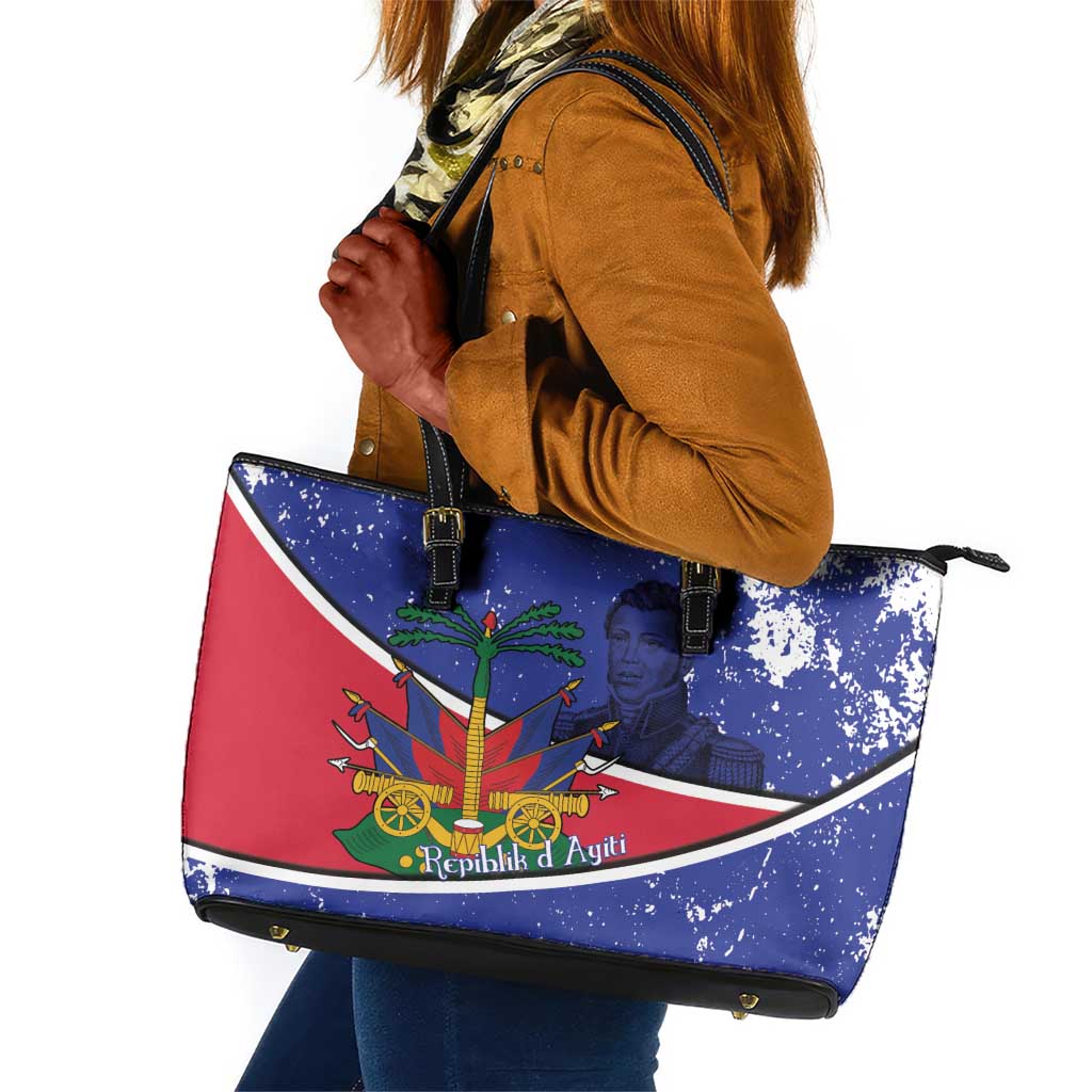 Republic of Haiti 1806-1820 Leather Tote Bag Alexandre Petion With Coat Of Arms - Wonder Print Shop