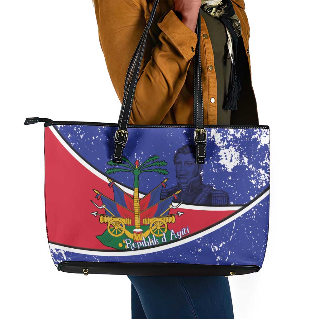 Republic of Haiti 1806-1820 Leather Tote Bag Alexandre Petion With Coat Of Arms - Wonder Print Shop