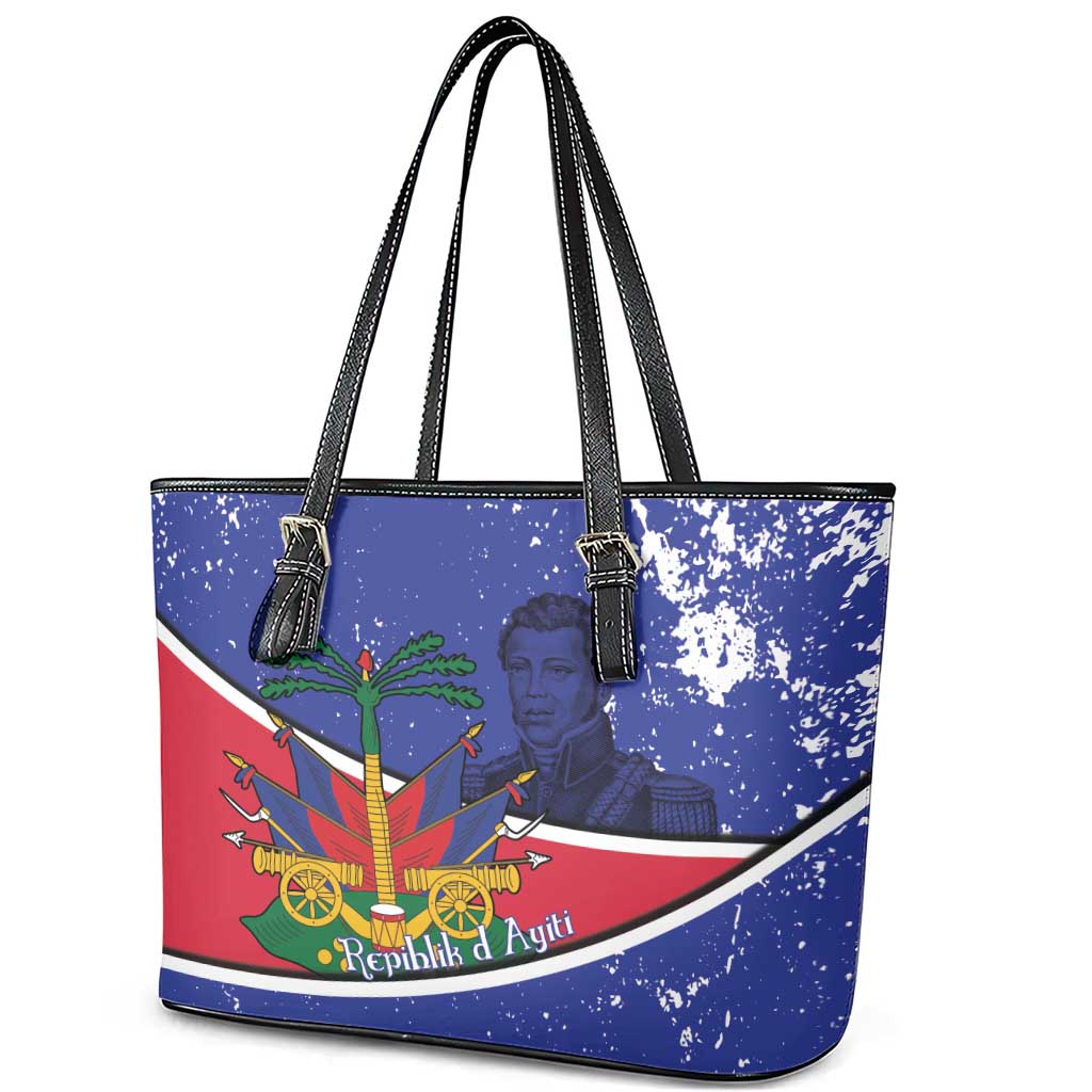 Republic of Haiti 1806-1820 Leather Tote Bag Alexandre Petion With Coat Of Arms - Wonder Print Shop