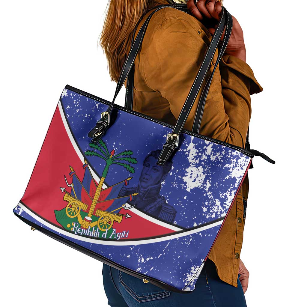 Republic of Haiti 1806-1820 Leather Tote Bag Alexandre Petion With Coat Of Arms - Wonder Print Shop