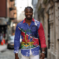 Republic of Haiti 1806-1820 Long Sleeve Button Shirt Alexandre Petion With Coat Of Arms - Wonder Print Shop