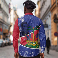 Republic of Haiti 1806-1820 Long Sleeve Button Shirt Alexandre Petion With Coat Of Arms - Wonder Print Shop