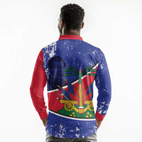 Republic of Haiti 1806-1820 Long Sleeve Polo Shirt Alexandre Petion With Coat Of Arms - Wonder Print Shop