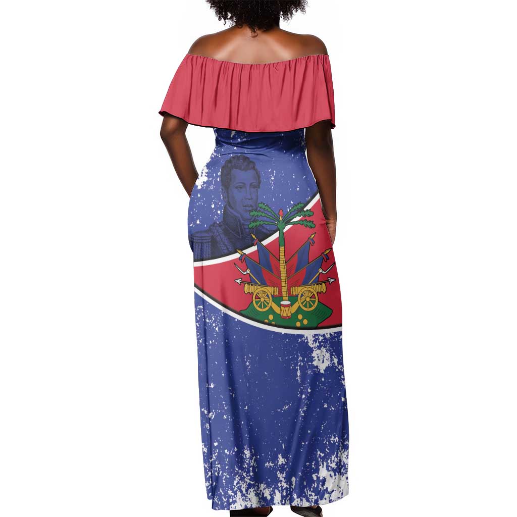 Republic of Haiti 1806-1820 Off Shoulder Maxi Dress Alexandre Petion With Coat Of Arms - Wonder Print Shop