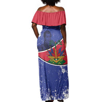 Republic of Haiti 1806-1820 Off Shoulder Maxi Dress Alexandre Petion With Coat Of Arms - Wonder Print Shop