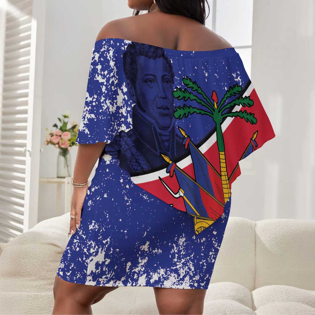 Republic of Haiti 1806-1820 Off Shoulder Short Dress Alexandre Petion With Coat Of Arms - Wonder Print Shop