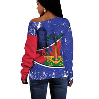 Republic of Haiti 1806-1820 Off Shoulder Sweater Alexandre Petion With Coat Of Arms - Wonder Print Shop