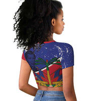 Republic of Haiti 1806-1820 Raglan Cropped T shirt Alexandre Petion With Coat Of Arms LT14