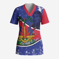 Republic of Haiti 1806-1820 Scrub Top Alexandre Petion With Coat Of Arms - Wonder Print Shop