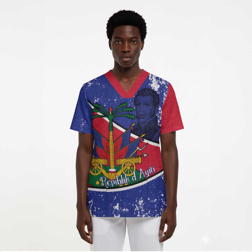 Republic of Haiti 1806-1820 Scrub Top Alexandre Petion With Coat Of Arms - Wonder Print Shop