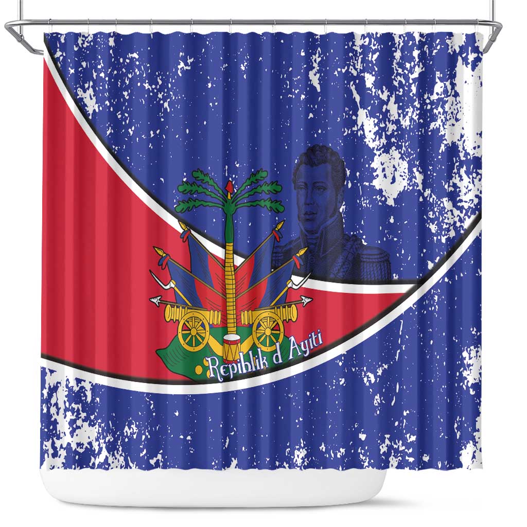 Republic of Haiti 1806-1820 Shower Curtain Alexandre Petion With Coat Of Arms - Wonder Print Shop