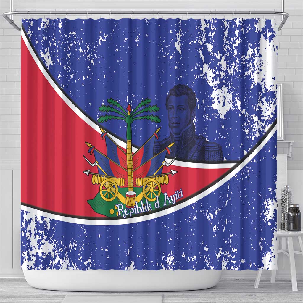 Republic of Haiti 1806-1820 Shower Curtain Alexandre Petion With Coat Of Arms - Wonder Print Shop