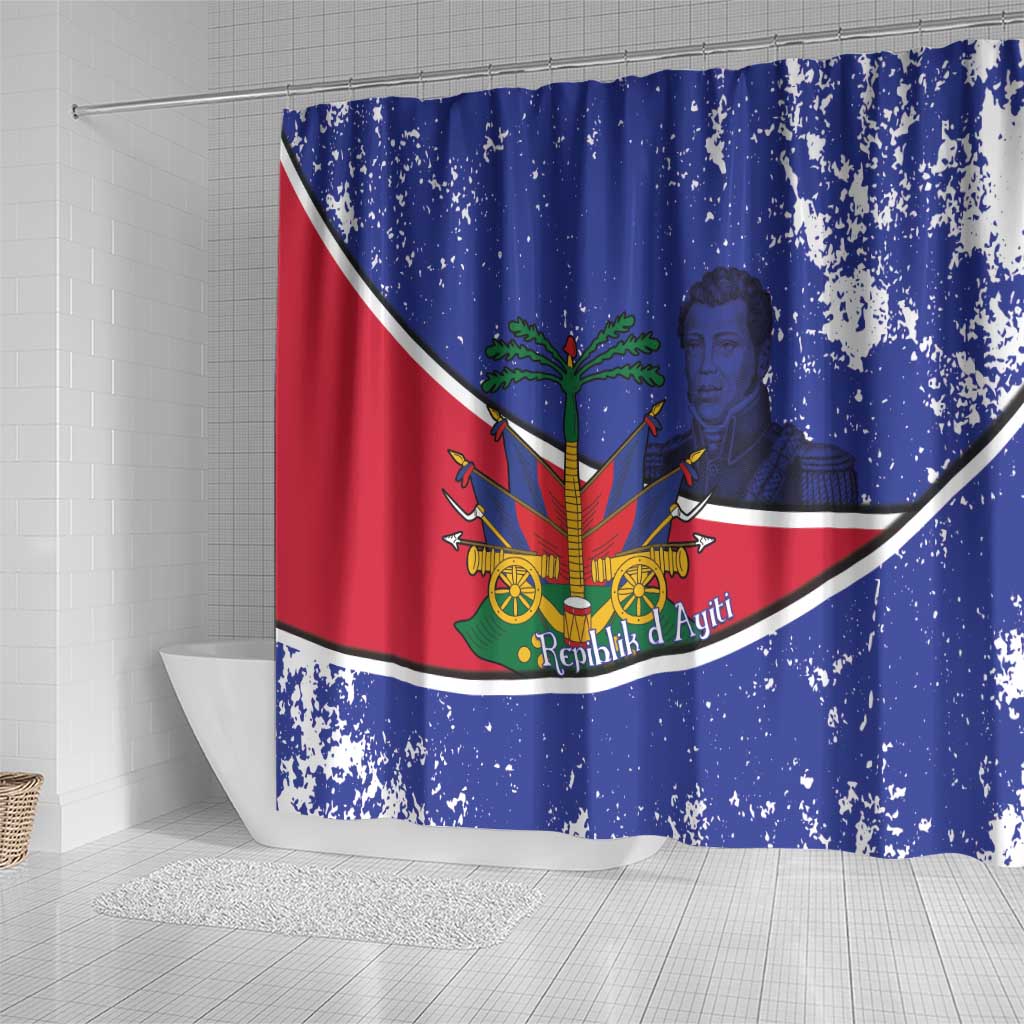 Republic of Haiti 1806-1820 Shower Curtain Alexandre Petion With Coat Of Arms - Wonder Print Shop