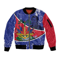 Republic of Haiti 1806-1820 Sleeve Zip Bomber Jacket Alexandre Petion With Coat Of Arms - Wonder Print Shop