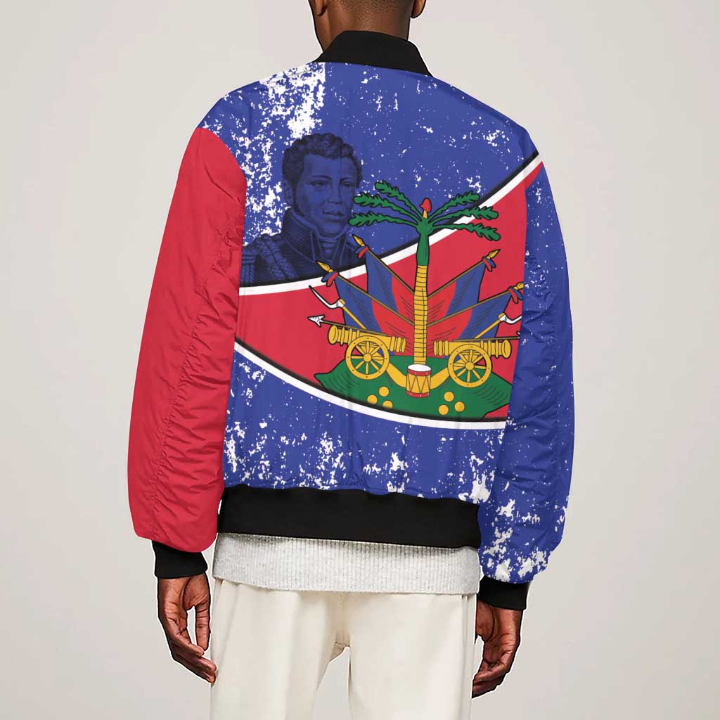 Republic of Haiti 1806-1820 Sleeve Zip Bomber Jacket Alexandre Petion With Coat Of Arms - Wonder Print Shop