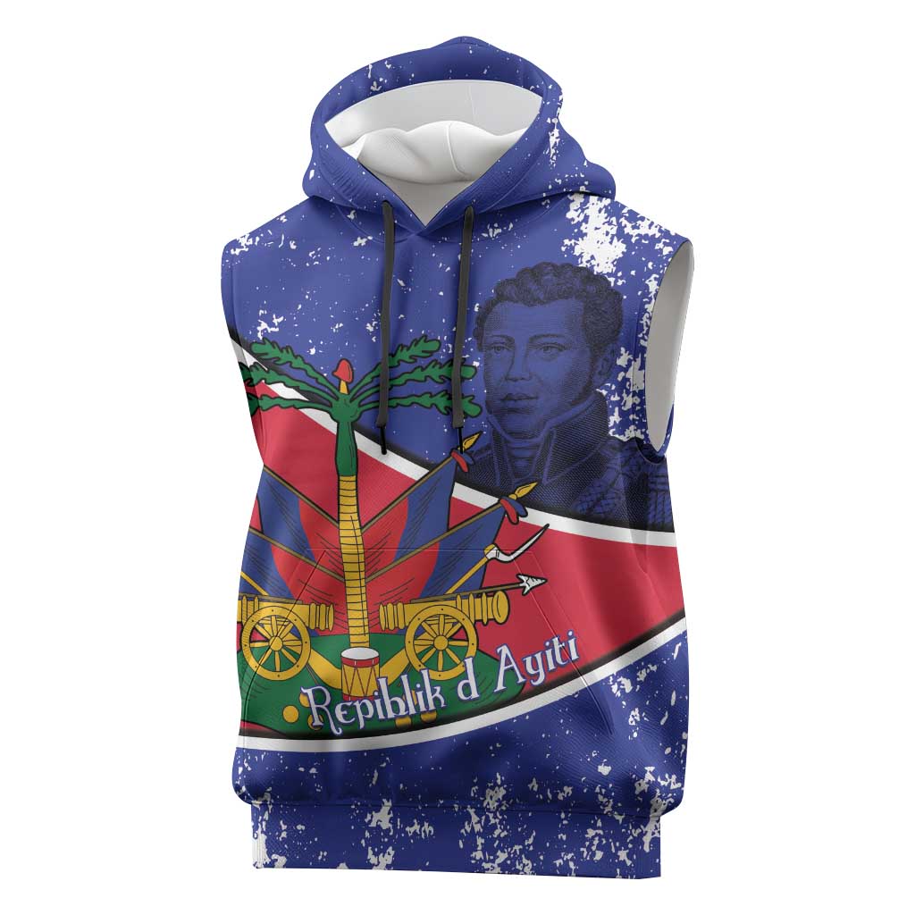 Republic of Haiti 1806-1820 Sleeveless Hoodie Alexandre Petion With Coat Of Arms - Wonder Print Shop