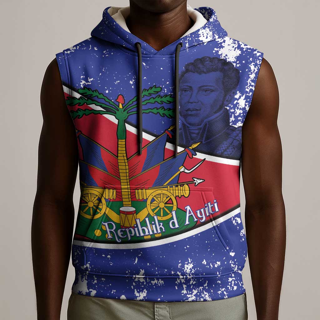 Republic of Haiti 1806-1820 Sleeveless Hoodie Alexandre Petion With Coat Of Arms - Wonder Print Shop
