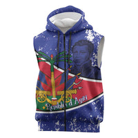 Republic of Haiti 1806-1820 Sleeveless Zip Hoodie Alexandre Petion With Coat Of Arms - Wonder Print Shop