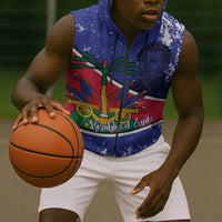 Republic of Haiti 1806-1820 Sleeveless Zip Hoodie Alexandre Petion With Coat Of Arms - Wonder Print Shop