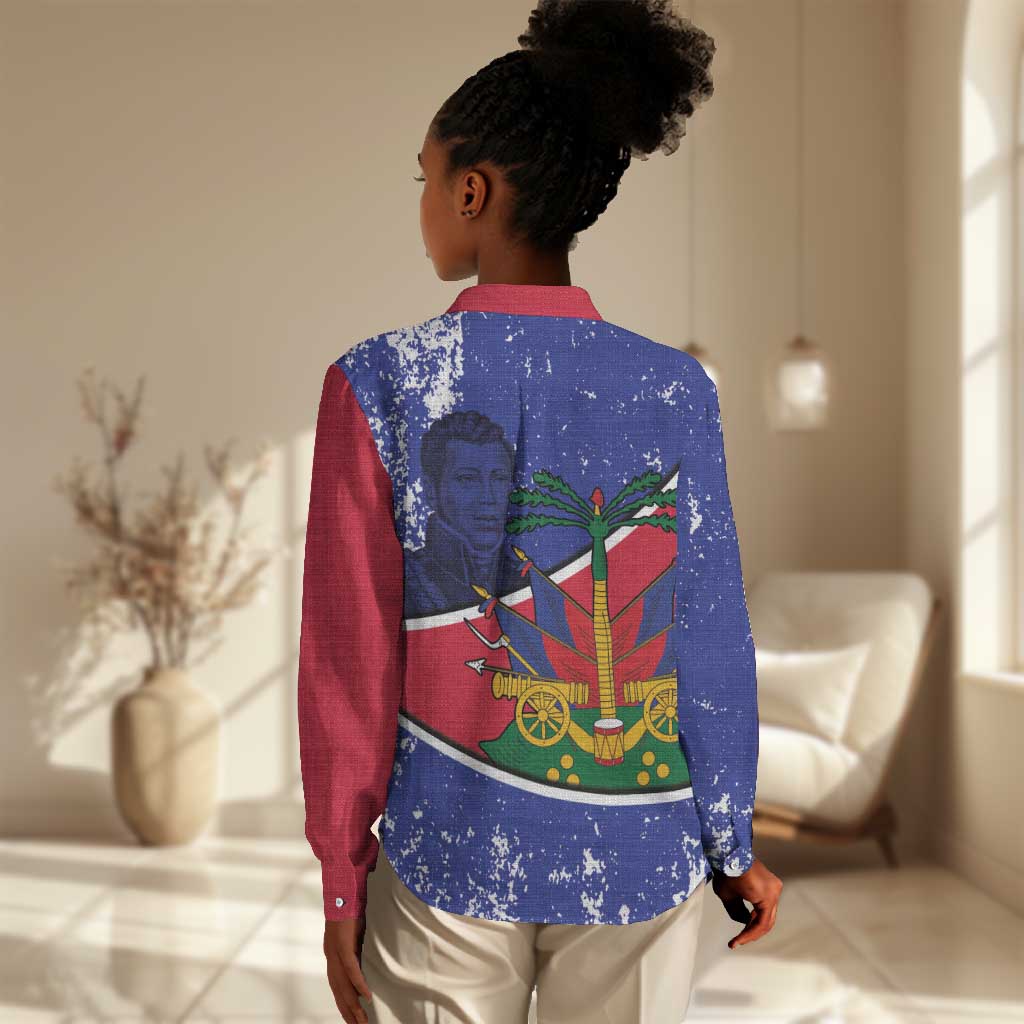 Republic of Haiti 1806-1820 Women Casual Shirt Alexandre Petion With Coat Of Arms - Wonder Print Shop
