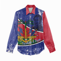 Republic of Haiti 1806-1820 Women Casual Shirt Alexandre Petion With Coat Of Arms - Wonder Print Shop