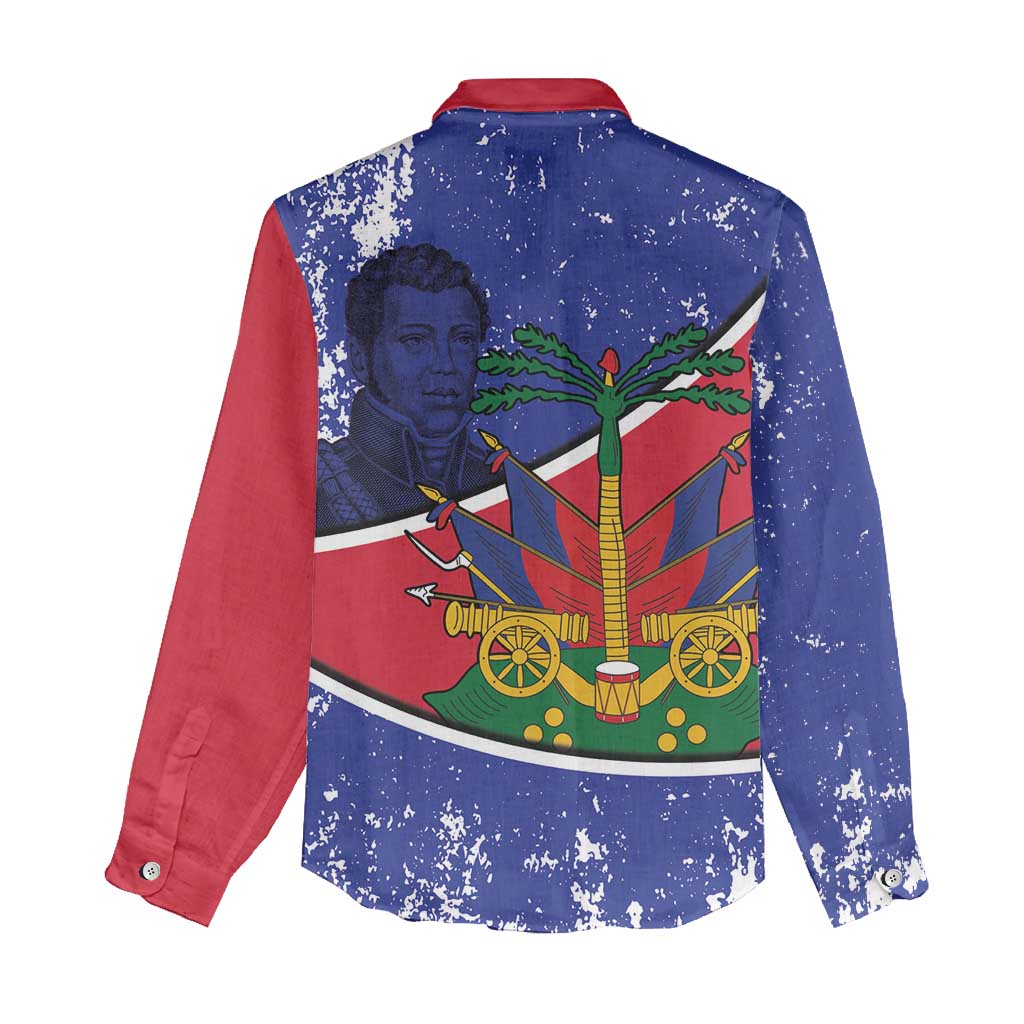 Republic of Haiti 1806-1820 Women Casual Shirt Alexandre Petion With Coat Of Arms - Wonder Print Shop