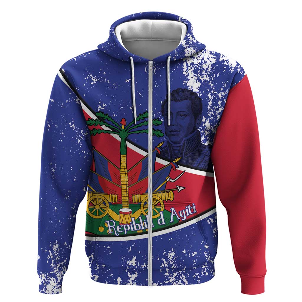 Republic of Haiti 1806-1820 Zip Hoodie Alexandre Petion With Coat Of Arms - Wonder Print Shop