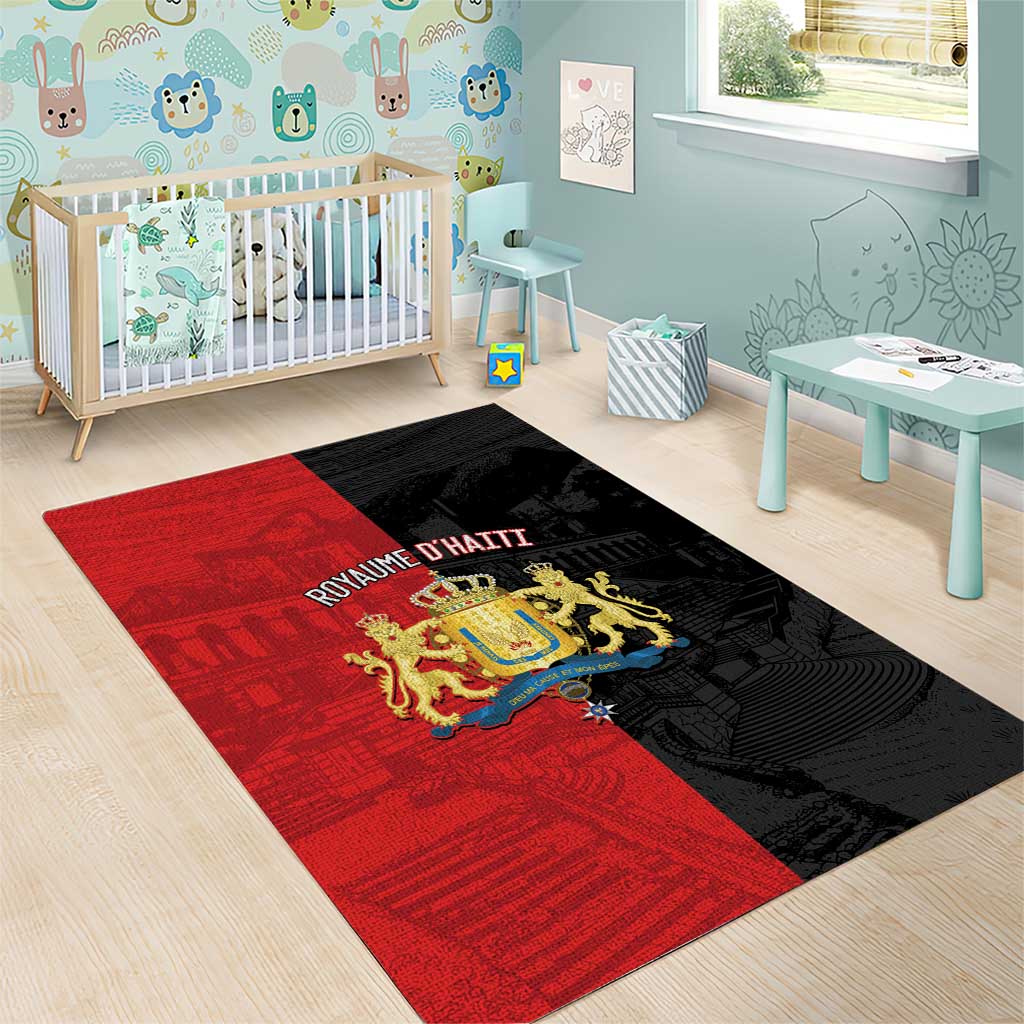 Kingdom of Haiti Area Rug Sans-Souci Palace Flag Style - Wonder Print Shop