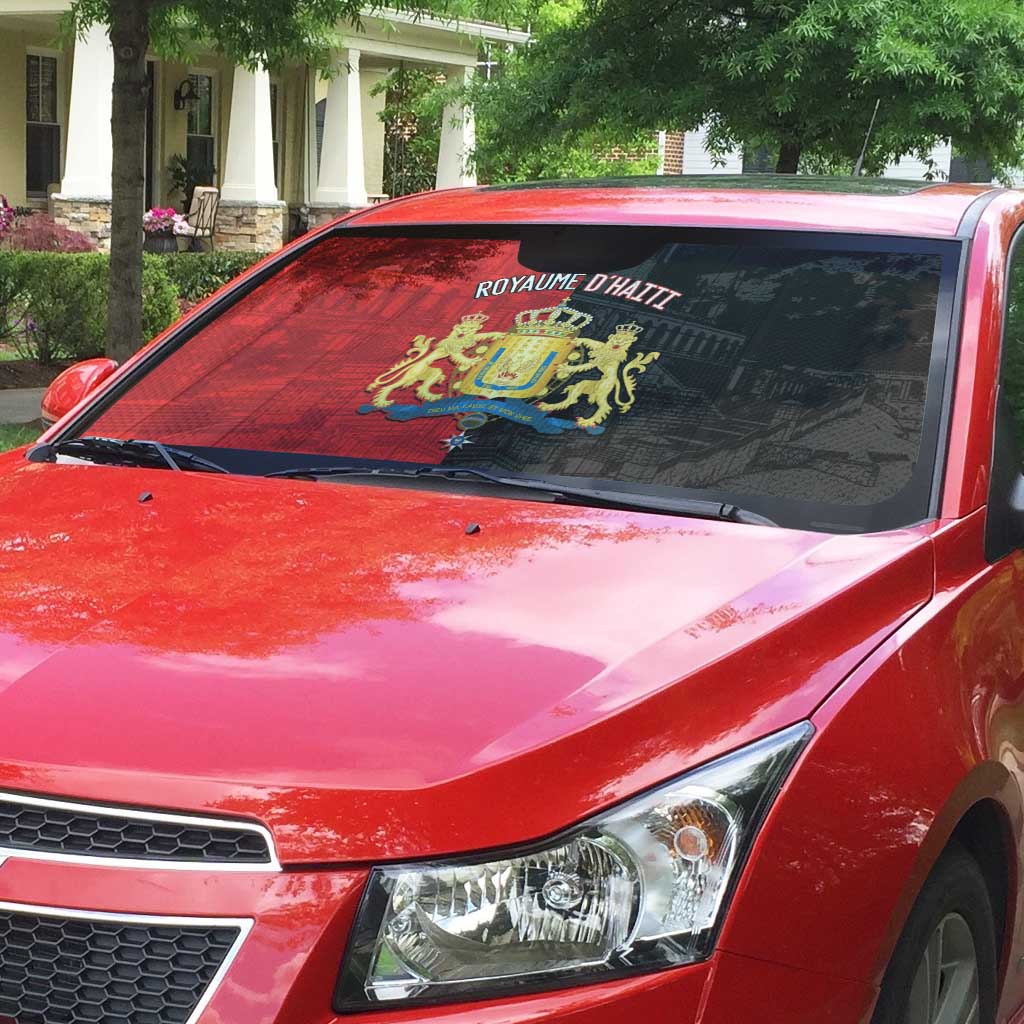 Kingdom of Haiti Auto Sun Shade Sans-Souci Palace Flag Style - Wonder Print Shop